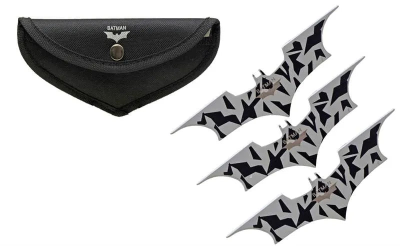 Batman 3 Pc. Throwing Knife Set - Black Camo - Tophatter Daily Deals