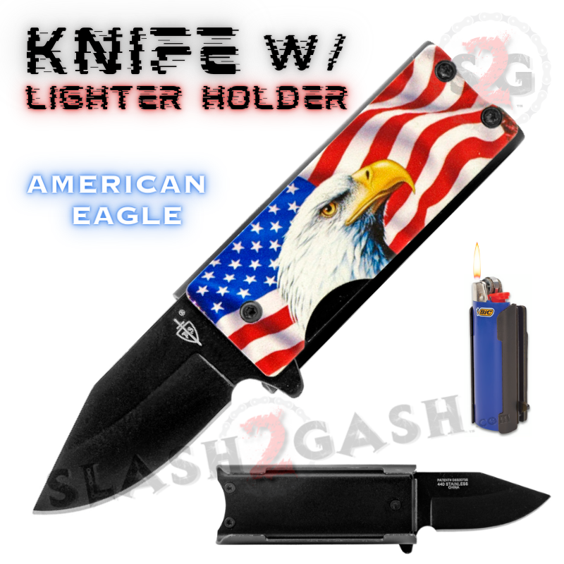 Spring Topper Lighter Spring Assist Pocket Knife Lighter Holder 2.625