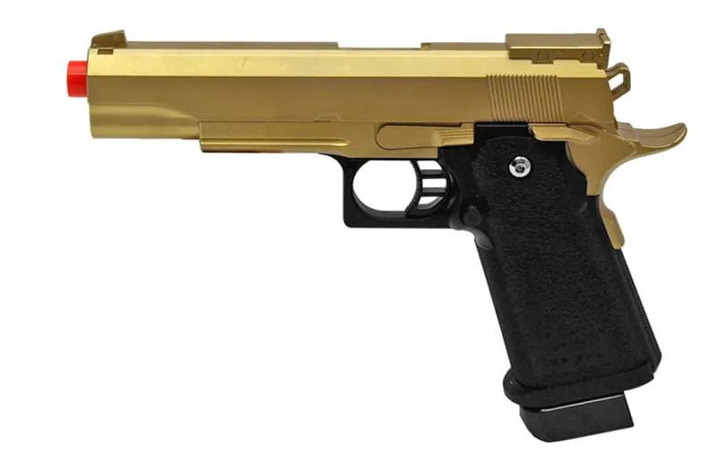 G6G Heavy Weight Metal Airsoft Hand Gun Pistol Gold Finish - Tophatter Daily Deals