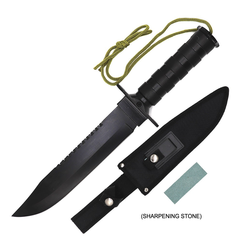 15" Tactical Hunting Fixed Blade Knife with Survival Kit Collectible Weapons - Tophatter Daily Deals