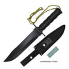 15" Tactical Hunting Fixed Blade Knife with Survival Kit - TOPHATTER'S ARMORY DEALS Collectible Weapons - Tophatter Daily Deals