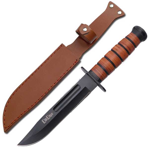 12" Military Tactical WWII COMBAT Fixed Blade Survival Hunting Knife - TOPHATTER'S ARMORY DEALS Collectible Weapons - Tophatter Daily Deals