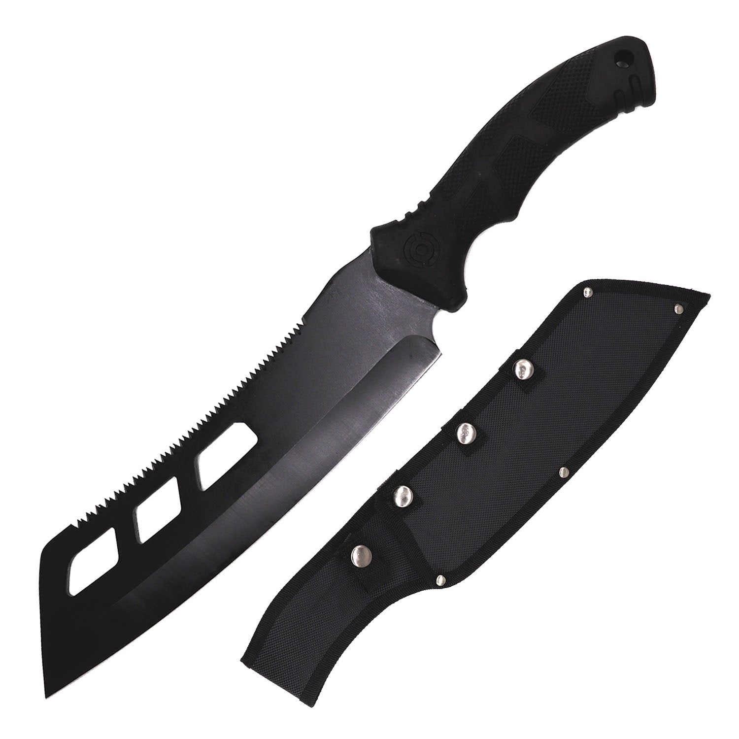 15.75 Inch Overall Cleaver Fixed Blade Machete Knife Collectible Weapons - Tophatter Daily Deals