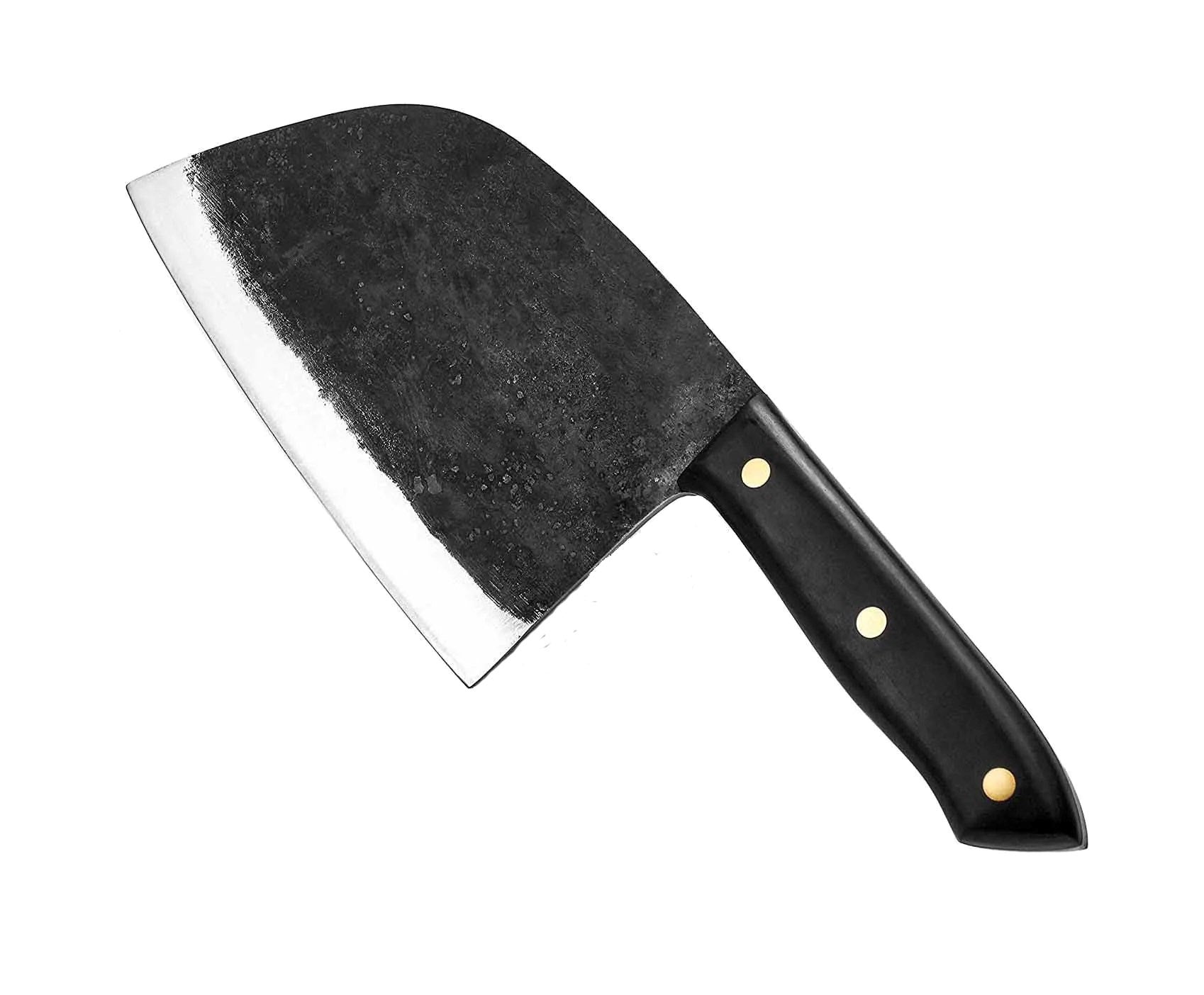 Butcher Knife Handmade Forged Kitchen Chef Knives Carbon Steel Cleaver Collectible Weapons - Tophatter Daily Deals