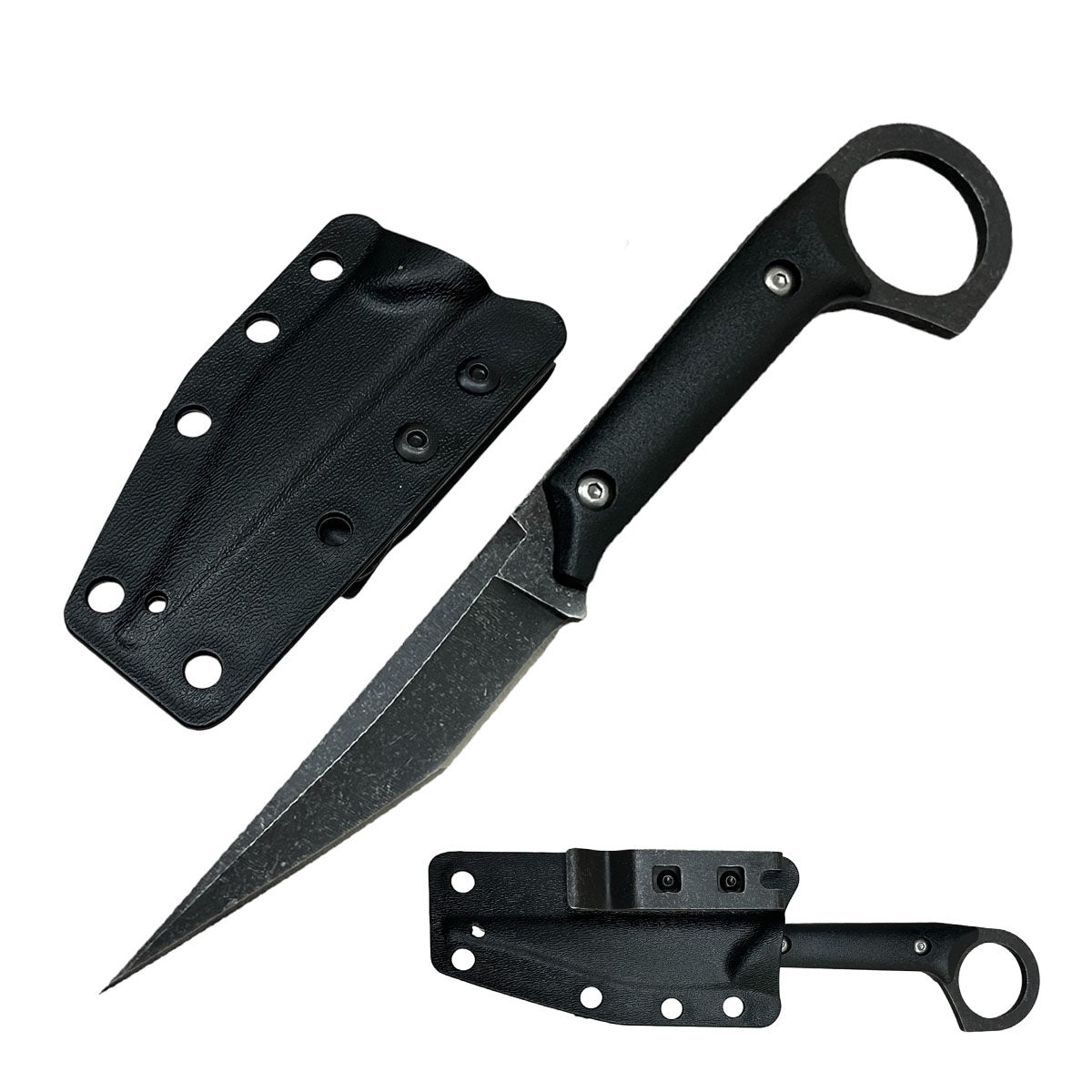 Survival EDC Karambit Fixed Blade Knife with Kydex Sheath - Tophatter's Army Products & Self Defense Collectible Weapons - Tophatter Daily Deals