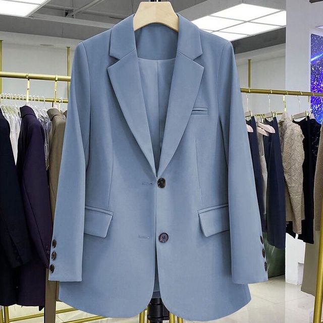 Blazer Women Coat 20 Colors Light-blue Work Wear Blazers - Tophatter Daily Deals