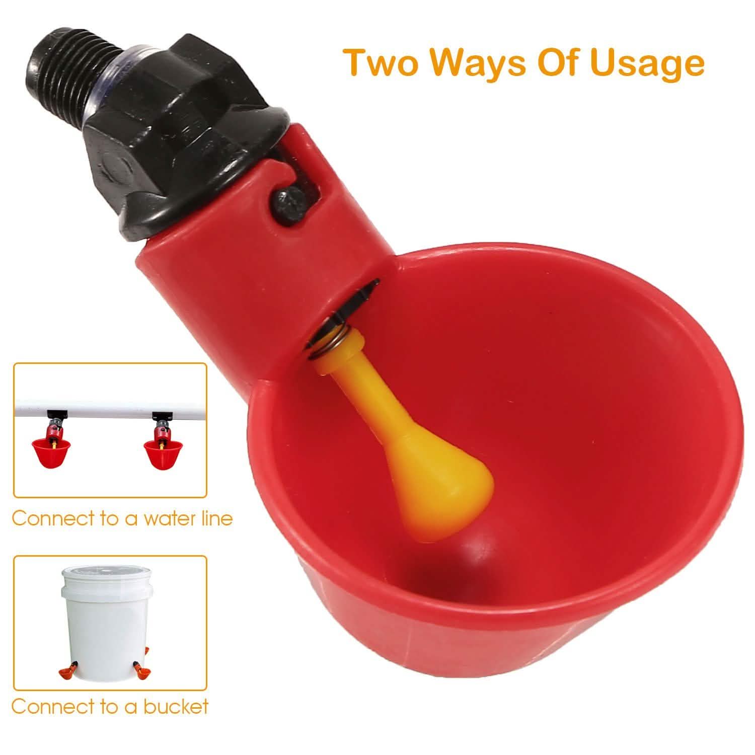 20-Pack: Chicken Waterer Automatic Drinker Pet Supplies - Tophatter Daily Deals