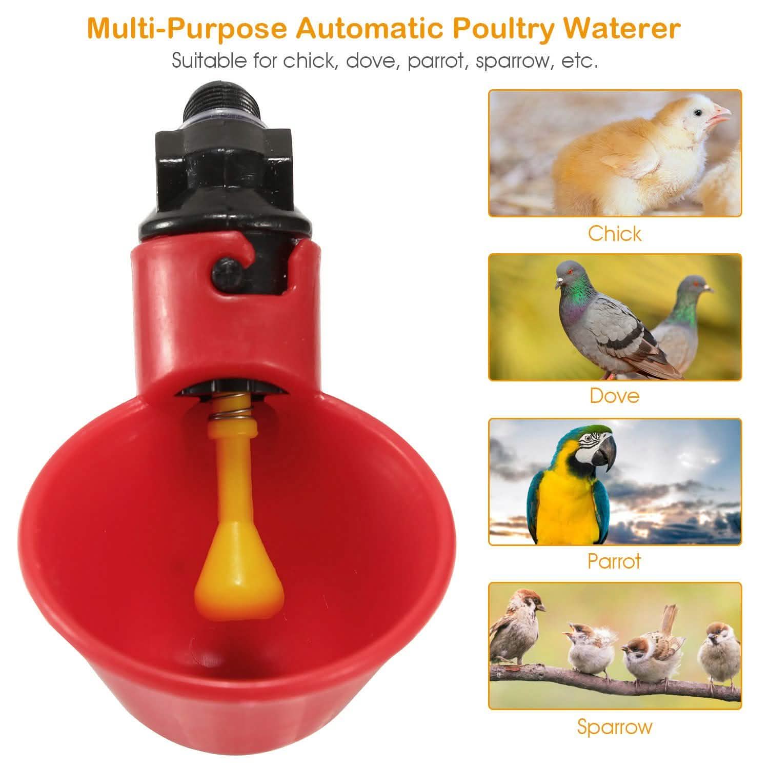 20-Pack: Chicken Waterer Automatic Drinker Pet Supplies - Tophatter Daily Deals