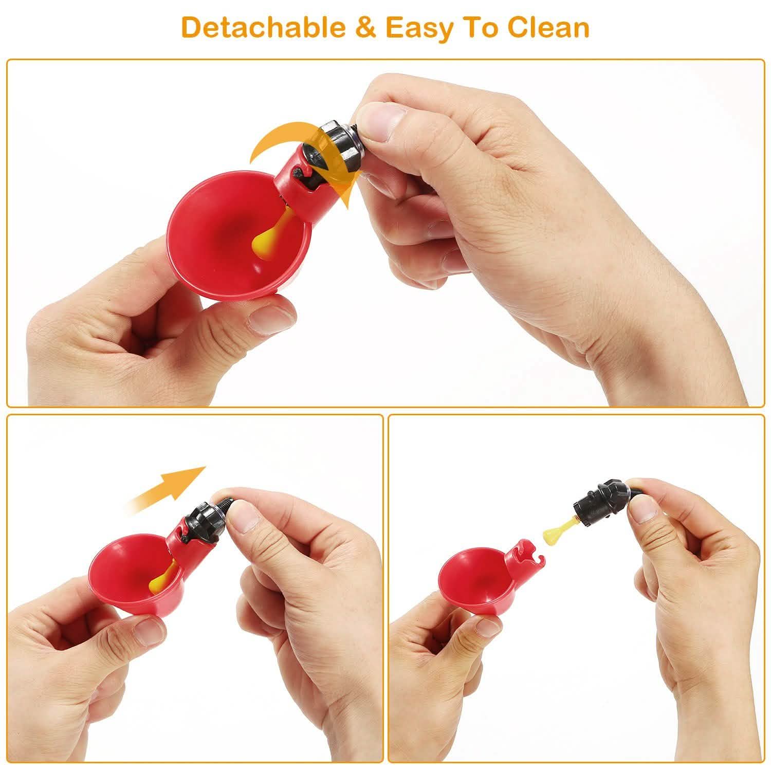 20-Pack: Chicken Waterer Automatic Drinker Pet Supplies - Tophatter Daily Deals