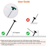 20-Piece: 9.8-Inch Tent Pegs Ropes Set Outdoor Recreation - Tophatter Daily Deals
