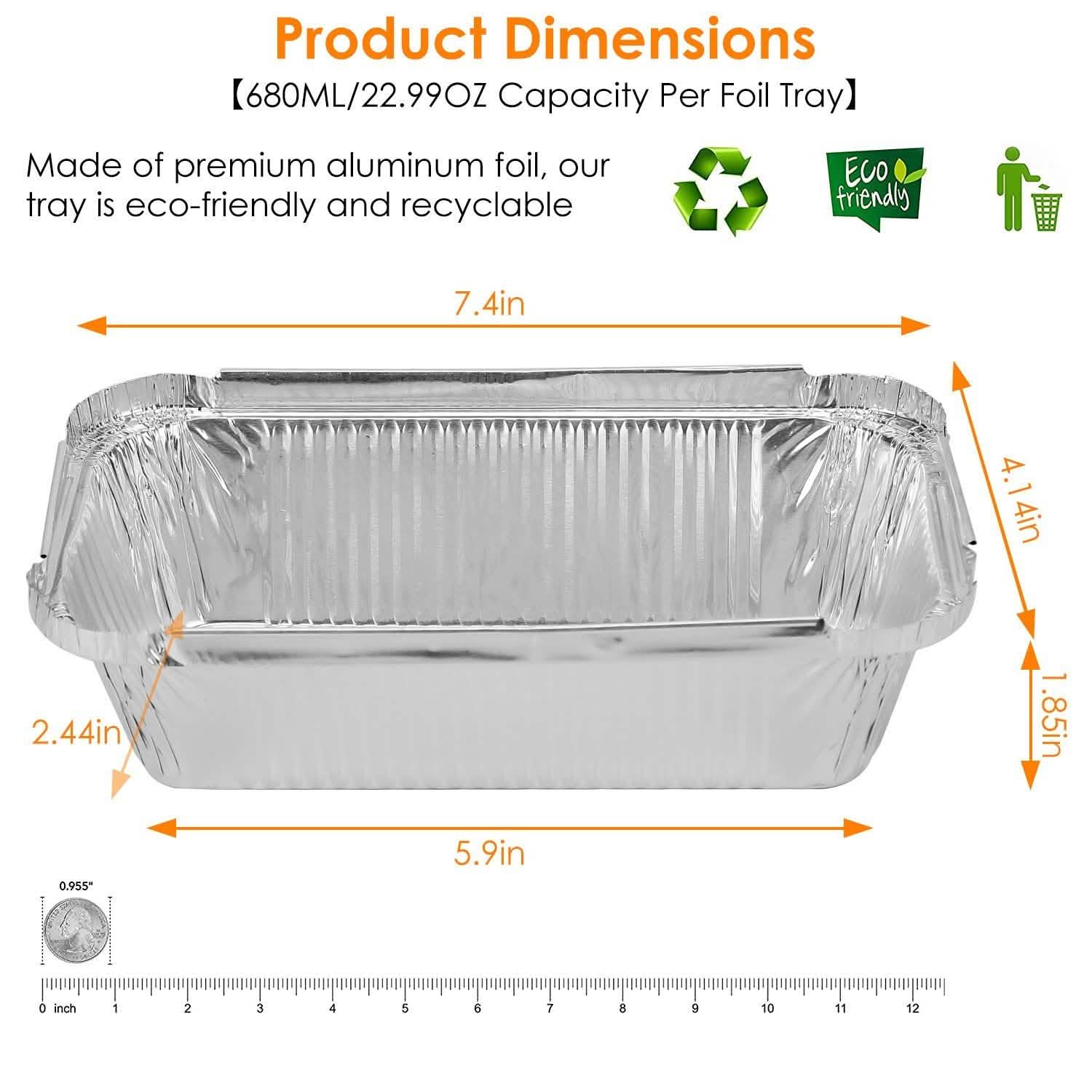 20-Piece: Disposable Aluminum Foil Pans Kitchen Tools & Gadgets - Tophatter Daily Deals