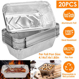 20-Piece: Disposable Aluminum Foil Pans Kitchen Tools & Gadgets - Tophatter Daily Deals