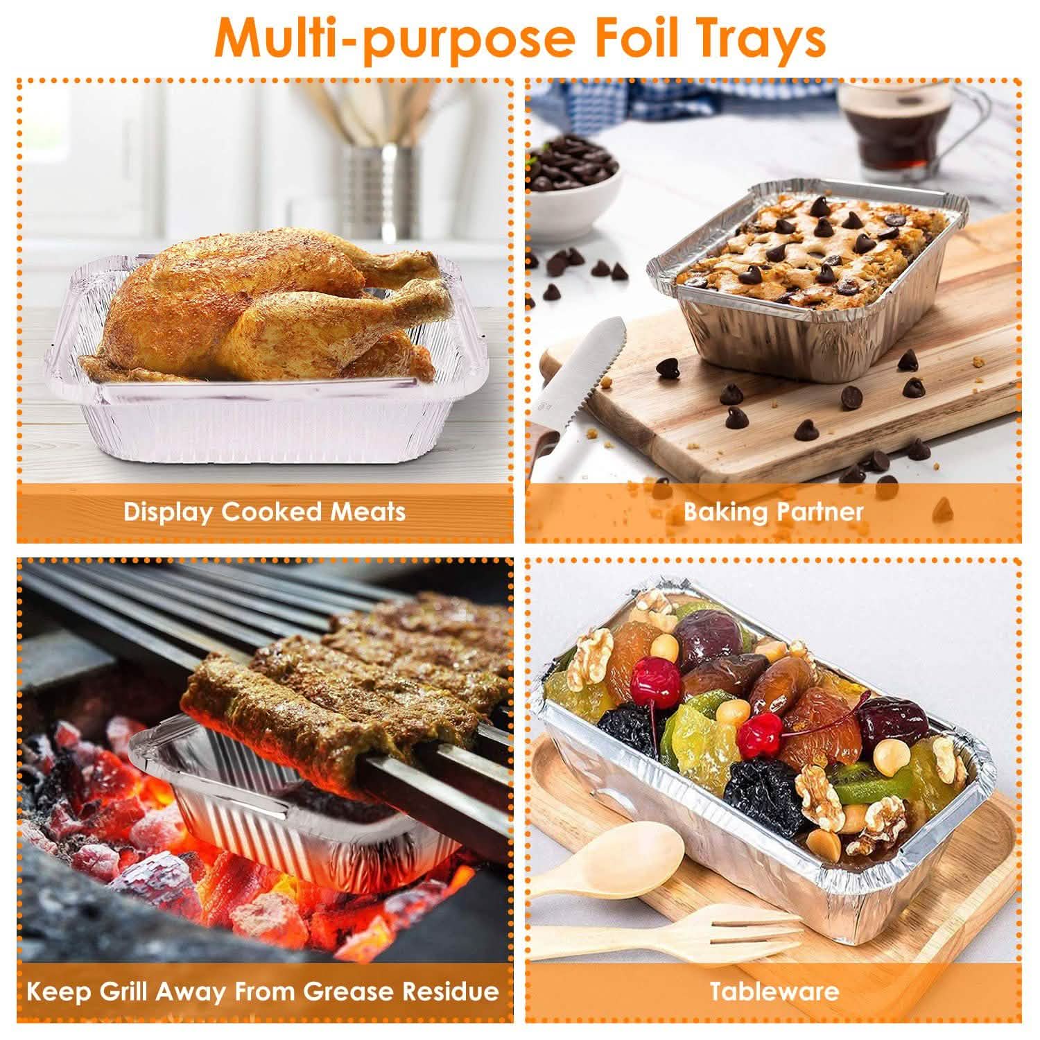 20-Piece: Disposable Aluminum Foil Pans Kitchen Tools & Gadgets - Tophatter Daily Deals