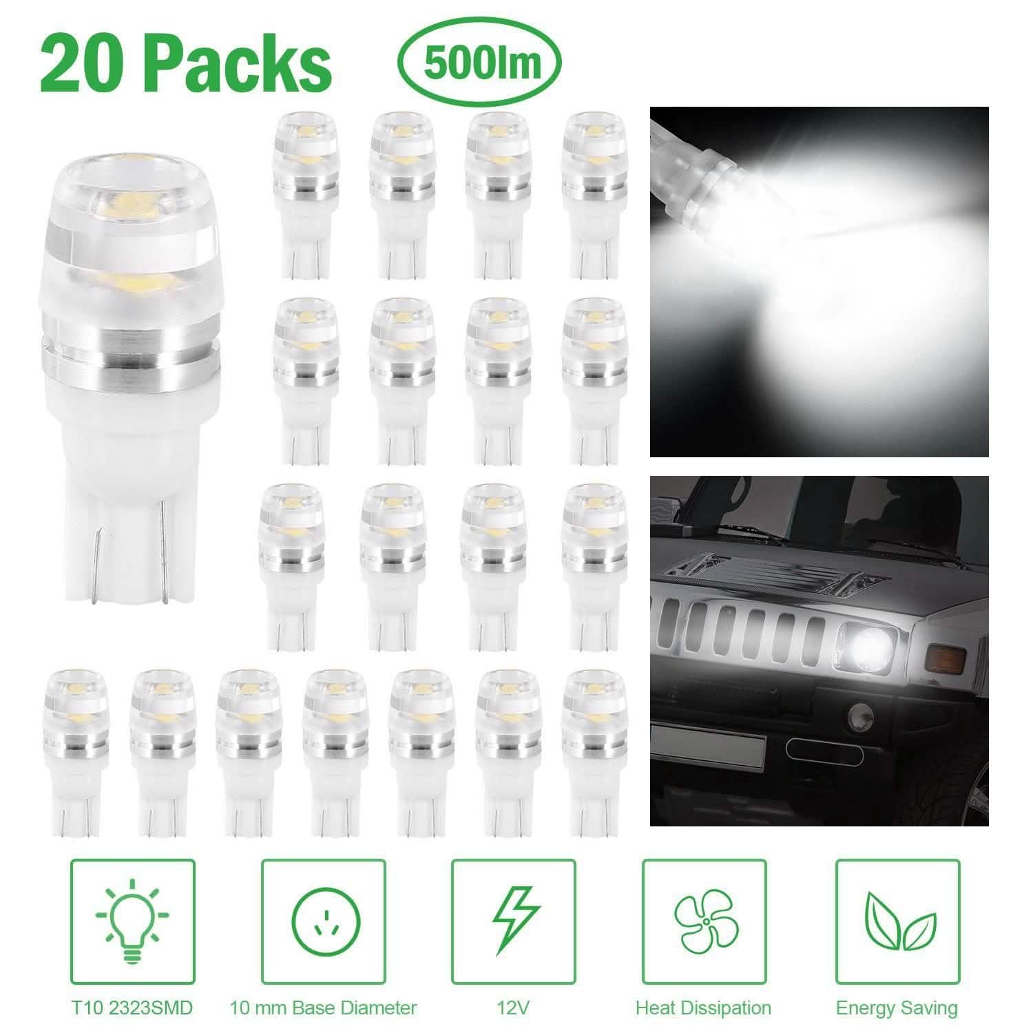 20-Piece: LED Car Light Bulbs Automotive - Tophatter Daily Deals