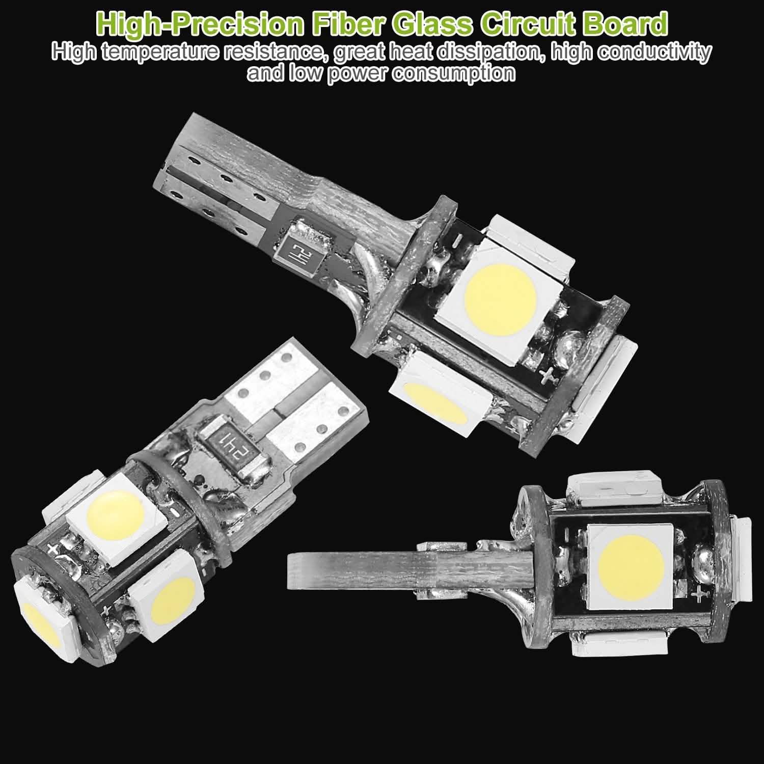 20-Piece: T10 SMD5050 LED Light Bulbs Automotive - Tophatter Daily Deals