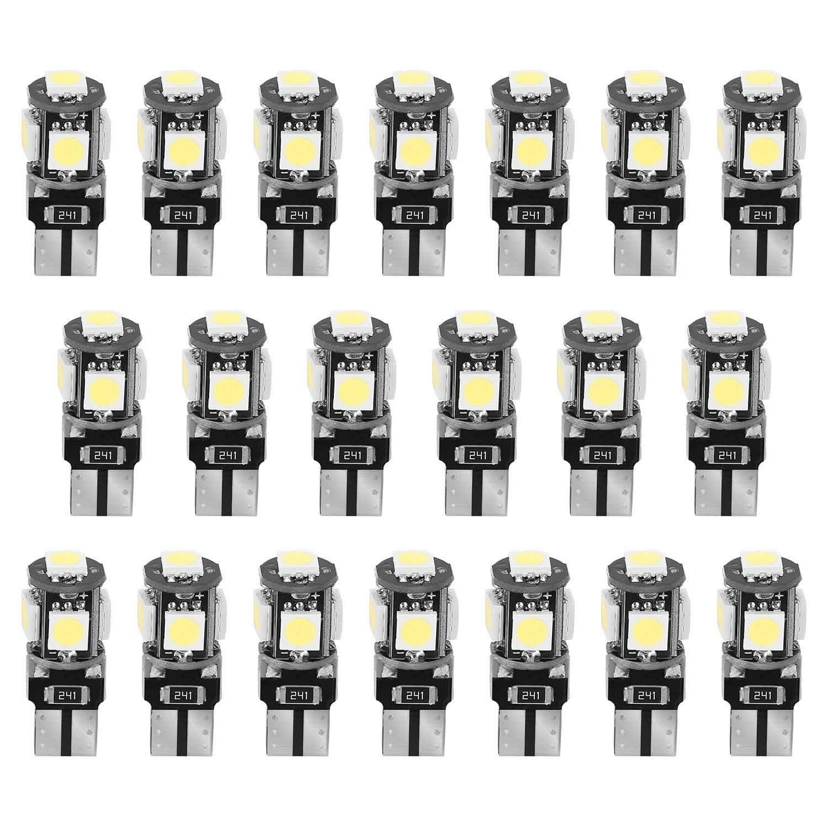 20-Piece: T10 SMD5050 LED Light Bulbs Automotive - Tophatter Daily Deals