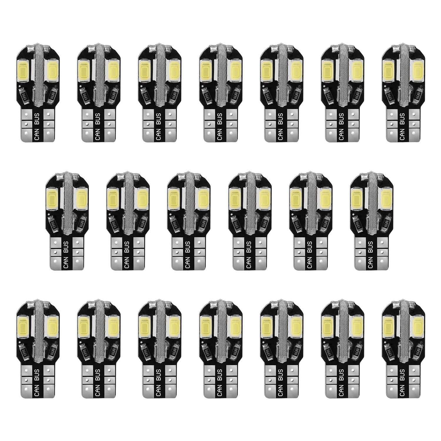 20-Piece: T10 SMD5730 LED Light Bulbs Automotive - Tophatter Daily Deals