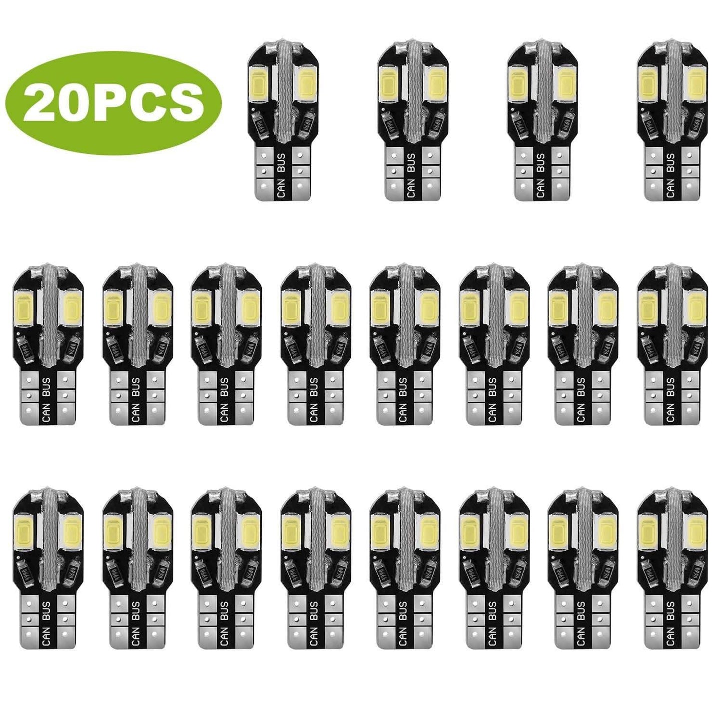 20-Piece: T10 SMD5730 LED Light Bulbs Automotive - Tophatter Daily Deals