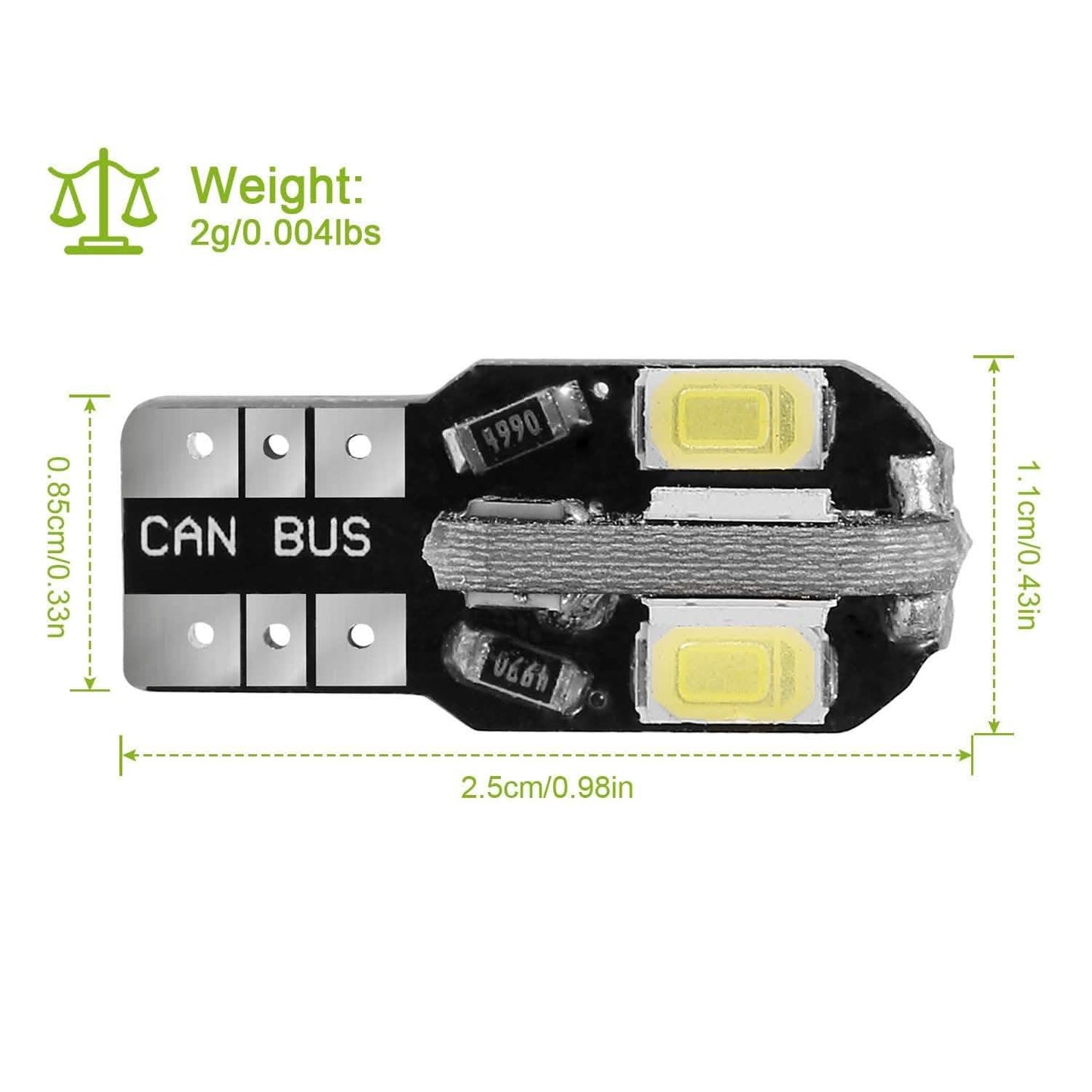 20-Piece: T10 SMD5730 LED Light Bulbs Automotive - Tophatter Daily Deals