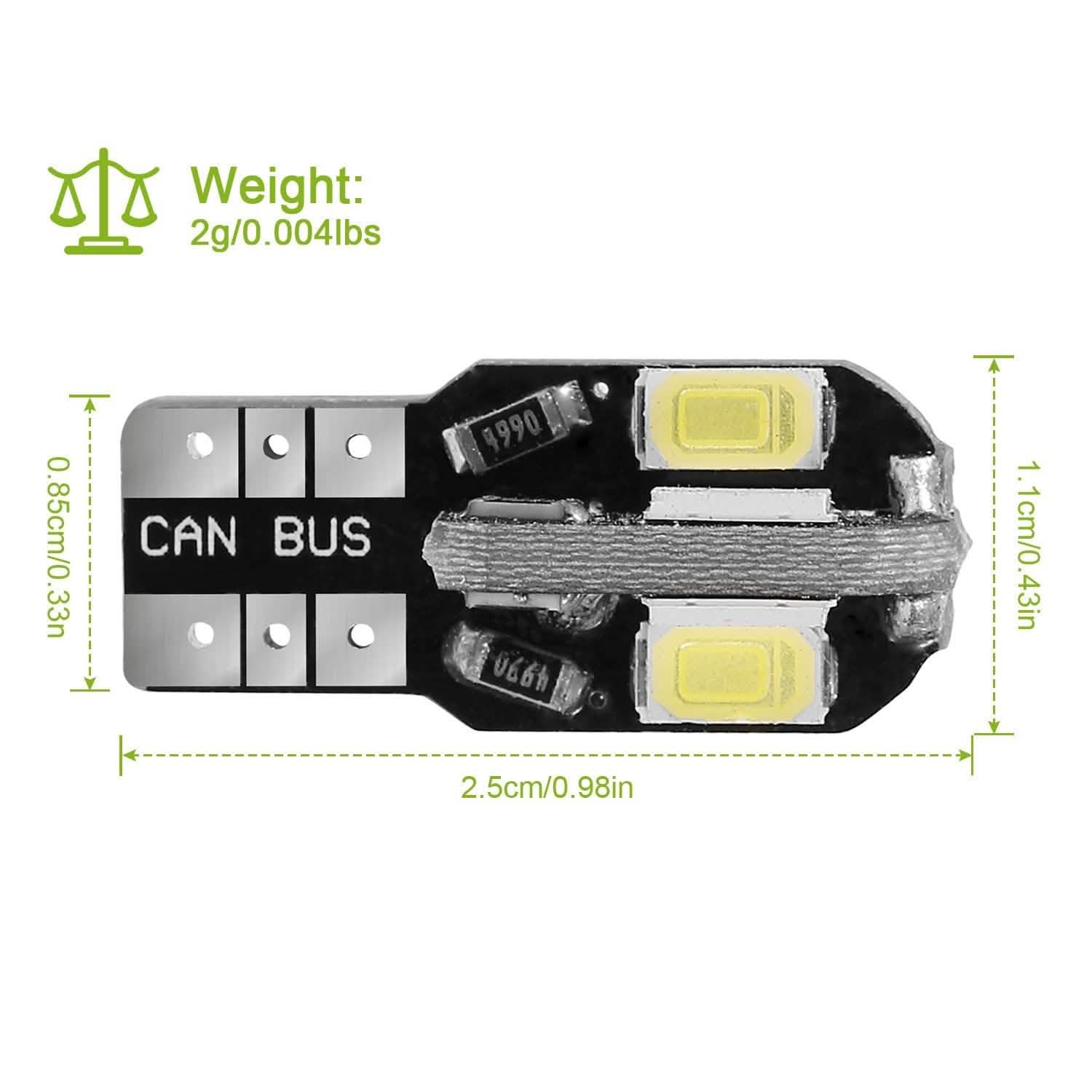 20-Piece: T10 SMD5730 LED Light Bulbs Automotive - Tophatter Daily Deals