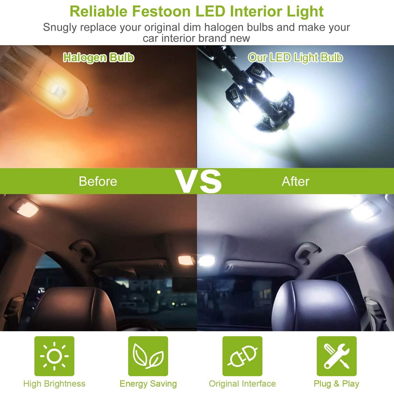 20-Piece: T10 SMD5730 LED Light Bulbs Automotive - Tophatter Daily Deals