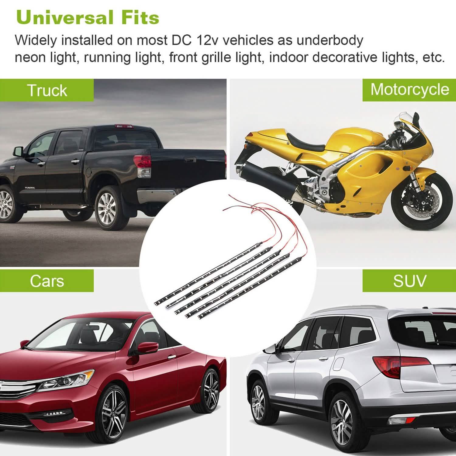 20-Pieces: 12V Auto-LED Light Strip Automotive - Tophatter Daily Deals