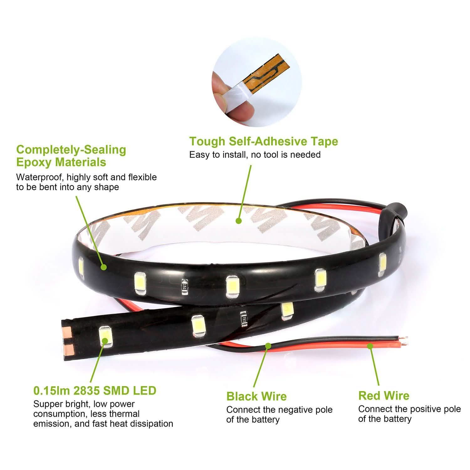 20-Pieces: 12V Auto-LED Light Strip Automotive - Tophatter Daily Deals
