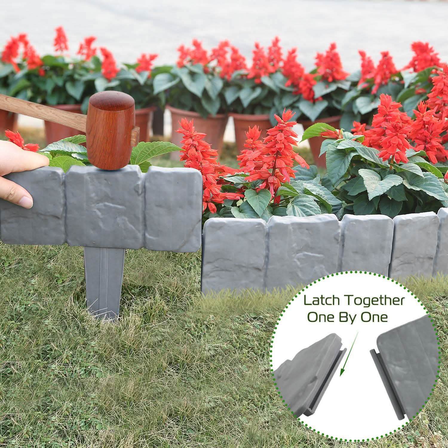 20-Pieces: Plastic Cobbled Stone Effect Garden & Patio - Tophatter Daily Deals