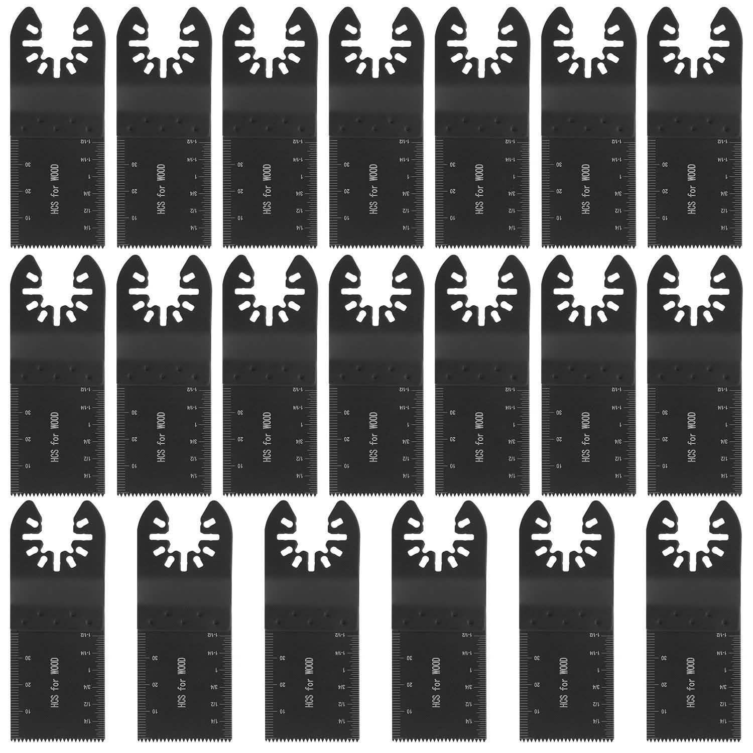 20-Pieces Set: Saw Blade Metal Oscillating Multitool Cutter Fit Home Improvement - Tophatter Daily Deals