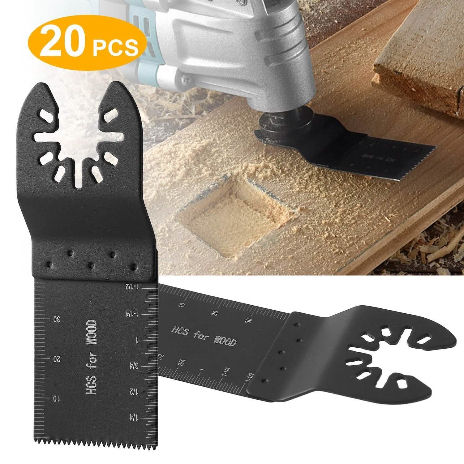 20-Pieces Set: Saw Blade Metal Oscillating Multitool Cutter Fit Home Improvement - Tophatter Daily Deals