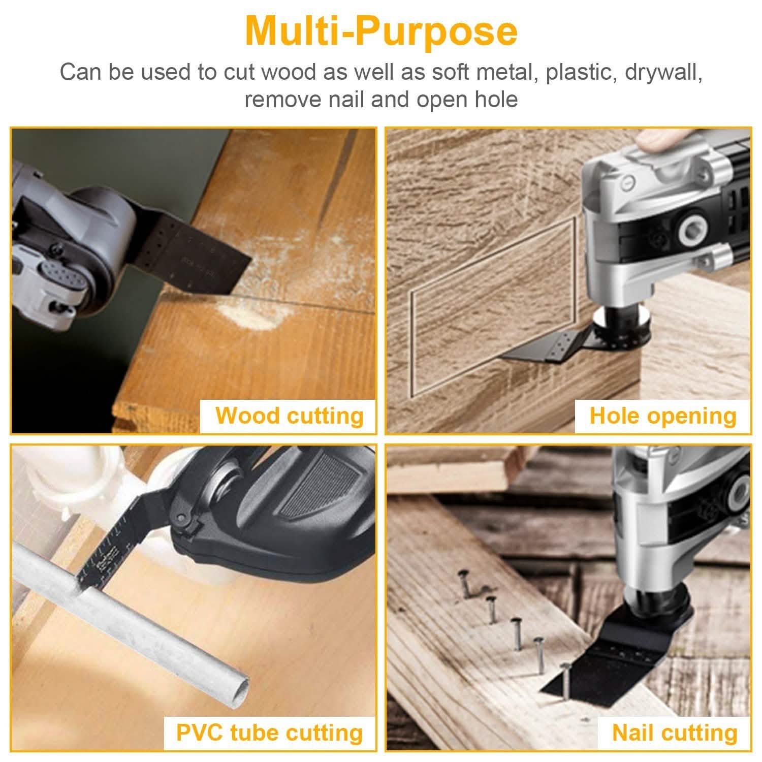 20-Pieces Set: Saw Blade Metal Oscillating Multitool Cutter Fit Home Improvement - Tophatter Daily Deals