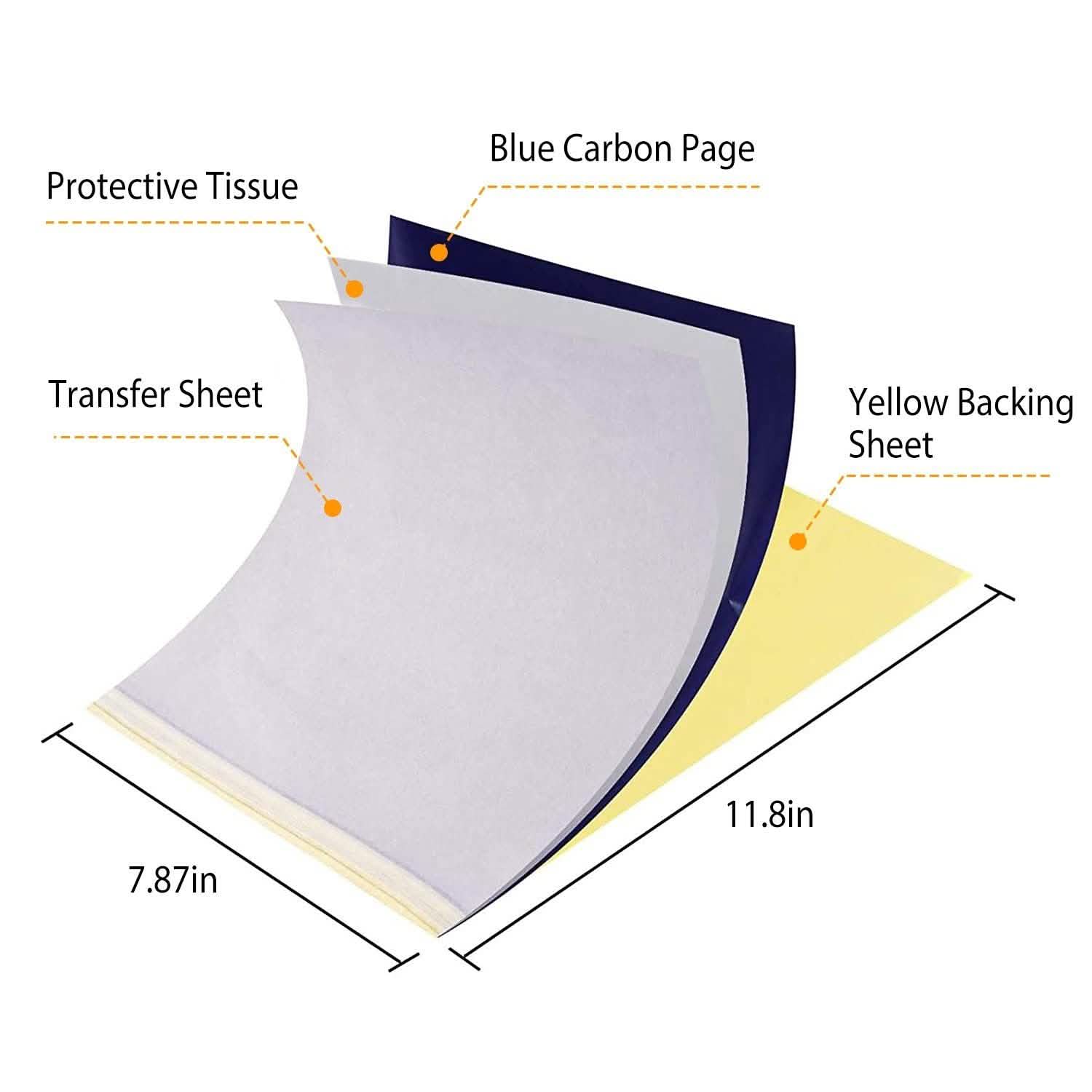 20-Pieces: Tattoo Transfer Paper 4 Layers Tattooing Skin Tattoo Kit A4 School, Office & Art Supplies - Tophatter Daily Deals