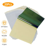 20-Pieces: Tattoo Transfer Paper 4 Layers Tattooing Skin Tattoo Kit A4 School, Office & Art Supplies - Tophatter Daily Deals