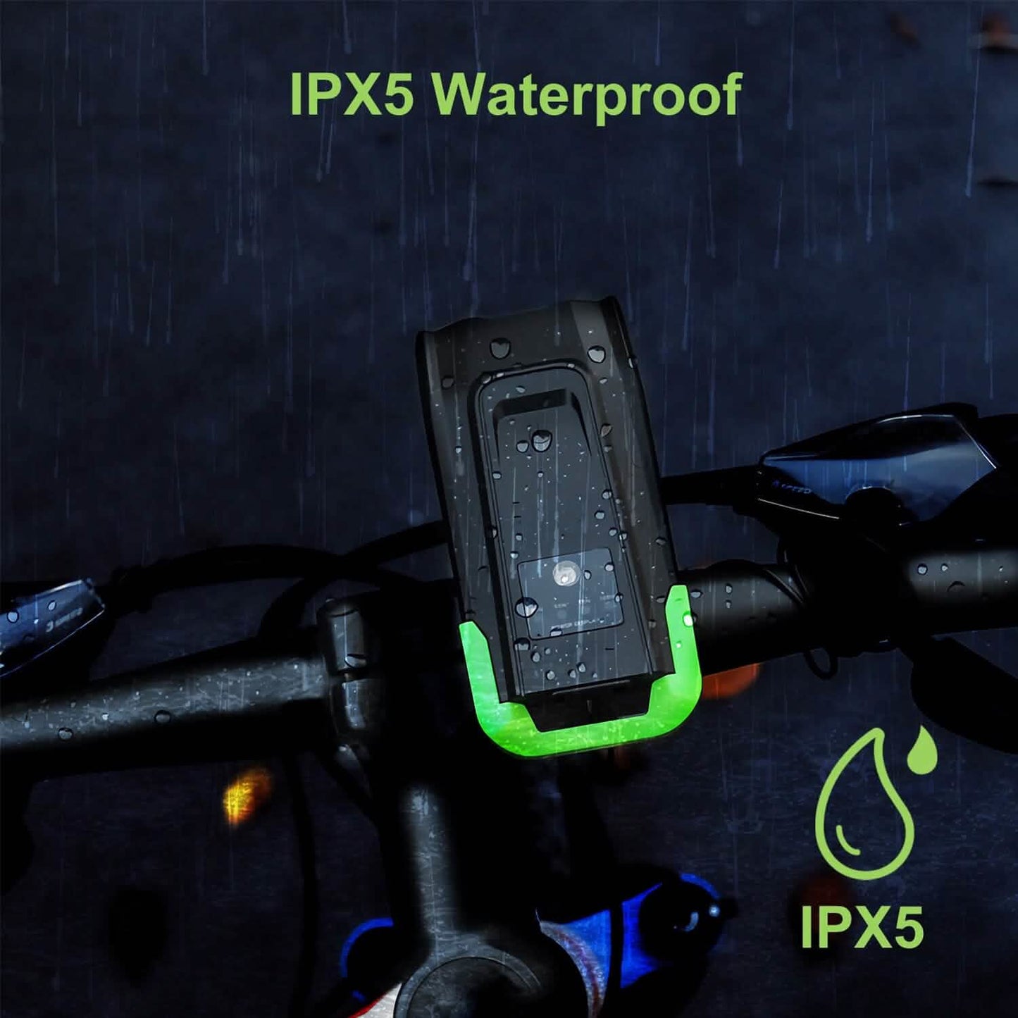 20000LM Bike Front Light with 120dB Loud Horn Outdoor Recreation - Tophatter Daily Deals