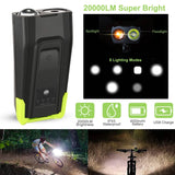 20000LM Bike Front Light with 120dB Loud Horn Outdoor Recreation - Tophatter Daily Deals