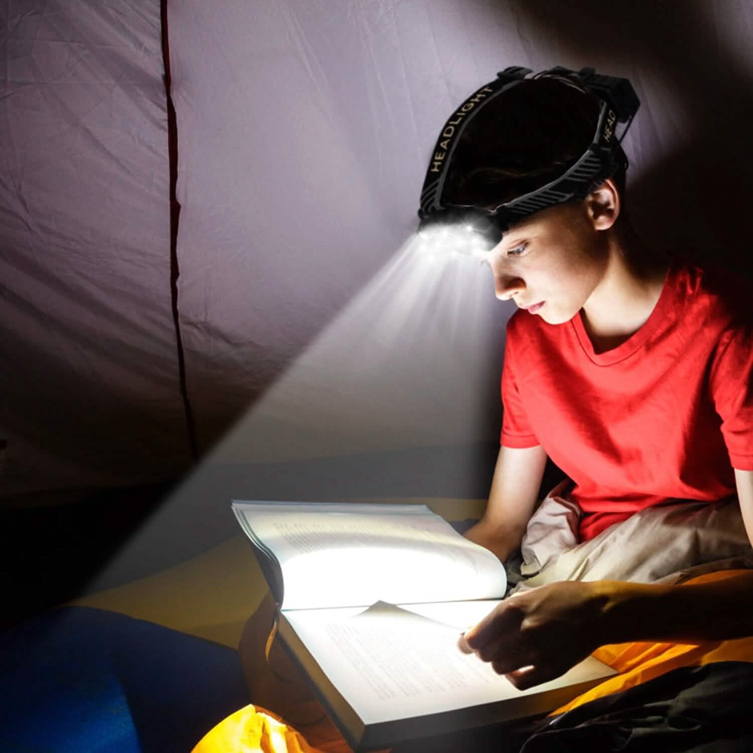 20000LM LED Headlamp 8 Lighting Modes Rechargeable Outdoor Recreation - Tophatter Daily Deals