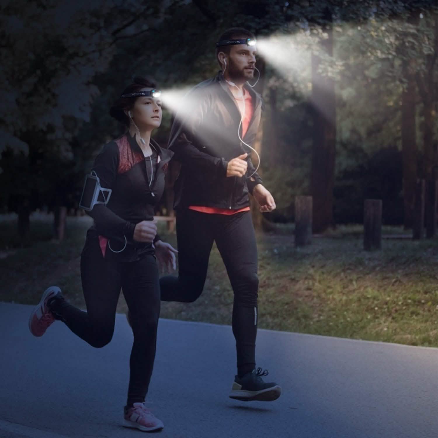 20000LM LED Headlamp USB Rechargeable Wave Motion Sensor Headlight Outdoor Recreation - Tophatter Daily Deals