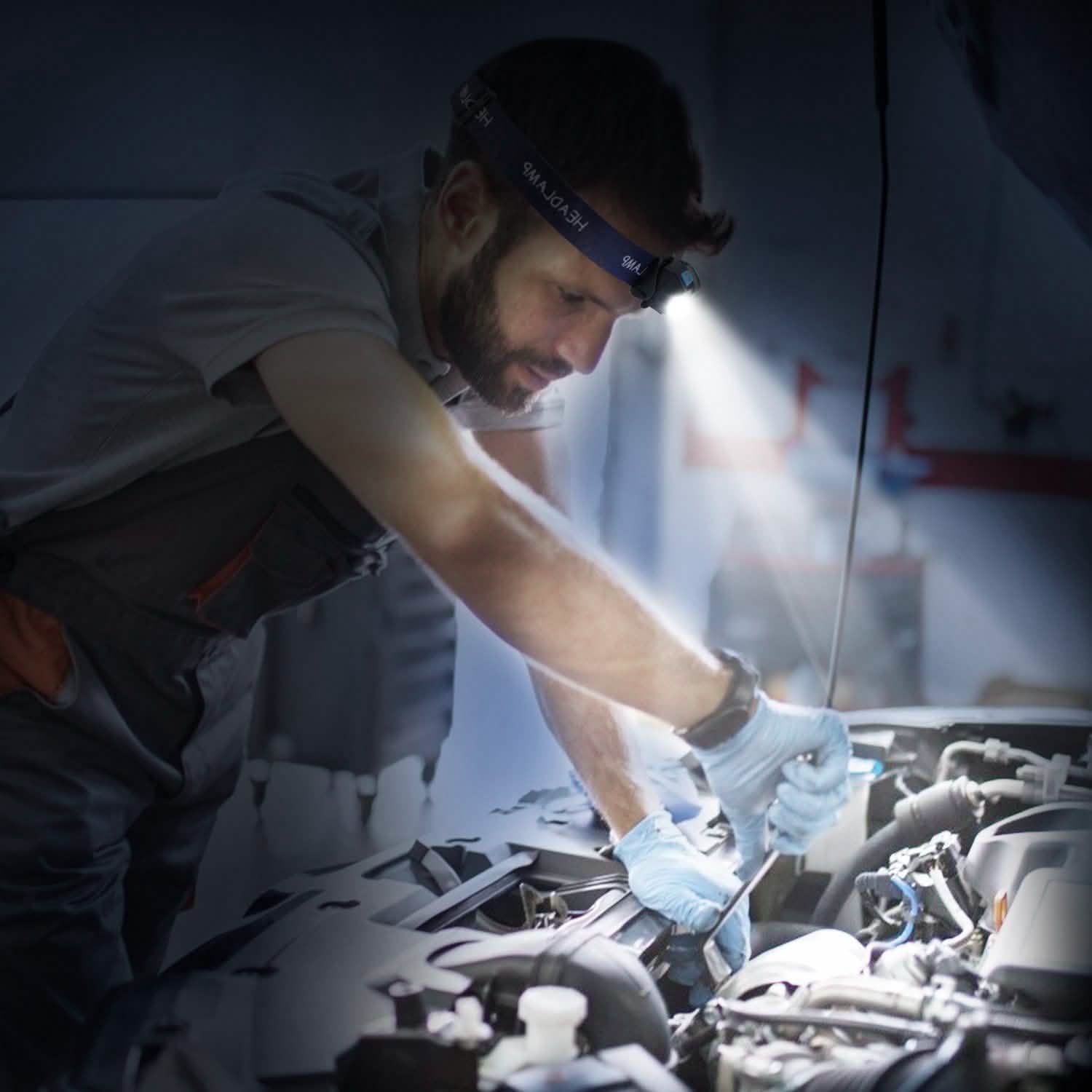 20000LM LED Headlamp USB Rechargeable Wave Motion Sensor Headlight Outdoor Recreation - Tophatter Daily Deals