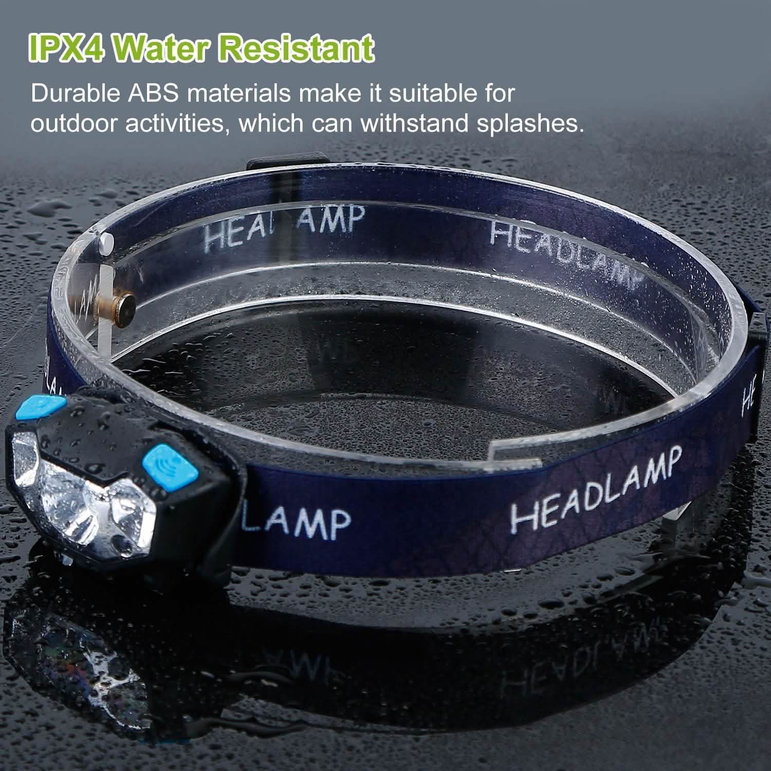 20000LM LED Headlamp USB Rechargeable Wave Motion Sensor Headlight Outdoor Recreation - Tophatter Daily Deals