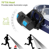 20000LM LED Headlamp USB Rechargeable Wave Motion Sensor Headlight Outdoor Recreation - Tophatter Daily Deals