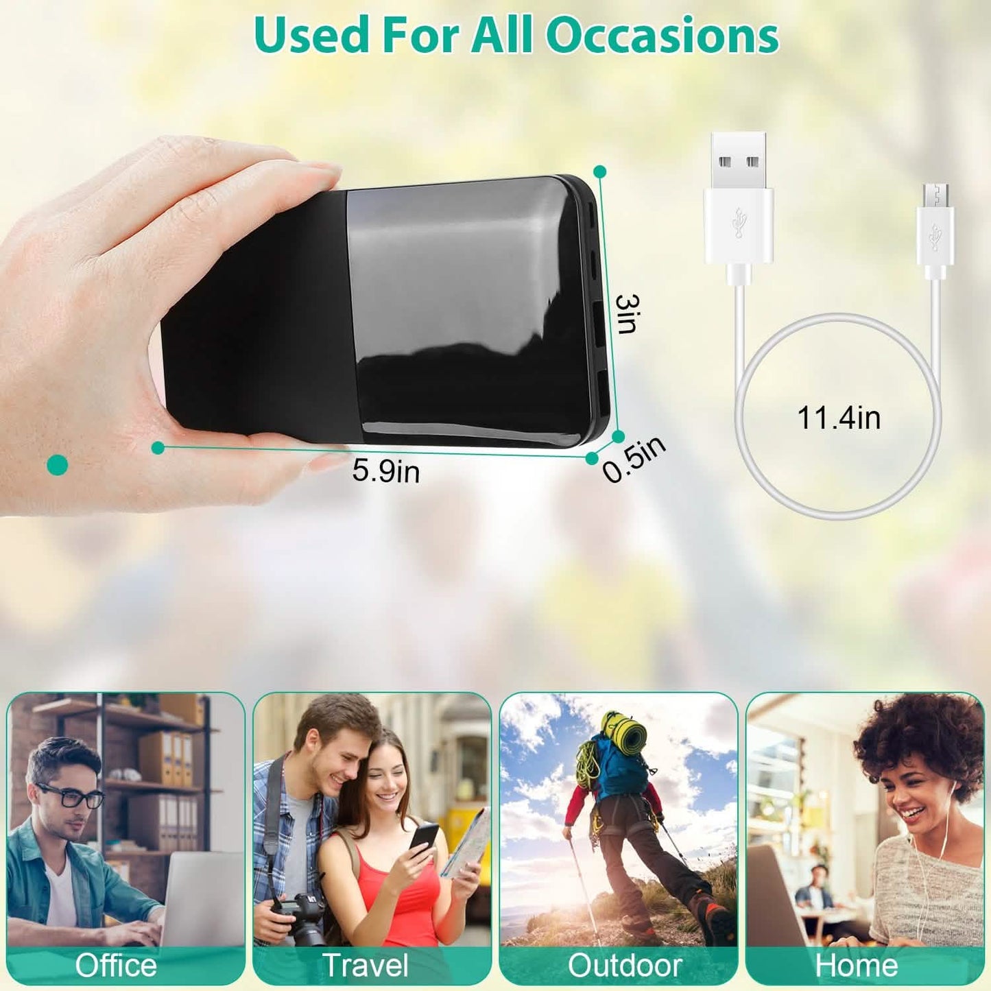 20000mAh Portable Charger Power Bank Mobile Accessories - Tophatter Daily Deals