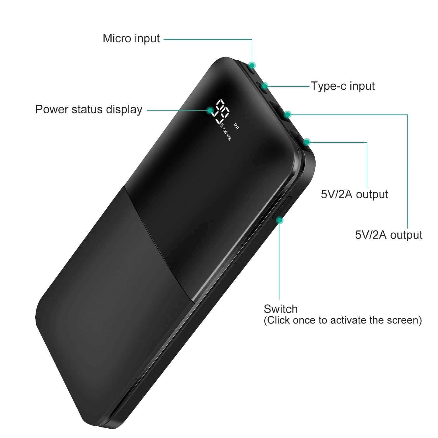 20000mAh Portable Charger Power Bank Mobile Accessories - Tophatter Daily Deals