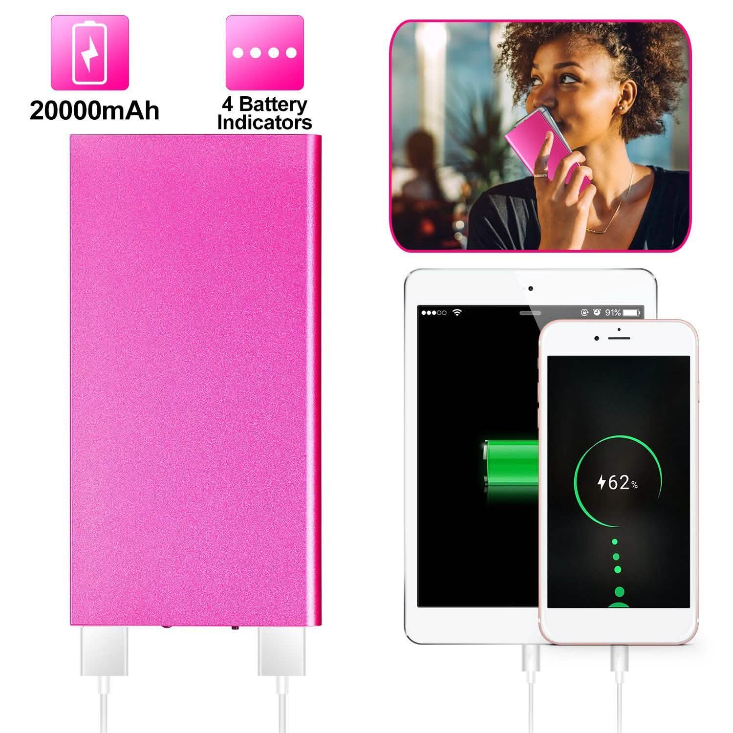 20000mAh Power Bank Ultra Thin External Battery Pack Mobile Accessories - Tophatter Daily Deals