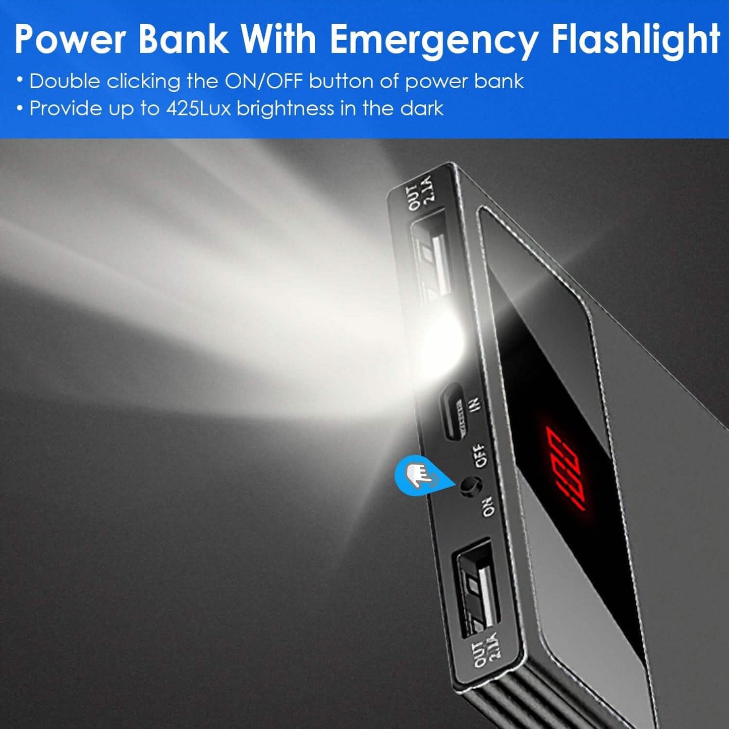 20,000mAh Power Bank Ultra-thin External Battery Pack Mobile Accessories - Tophatter Daily Deals