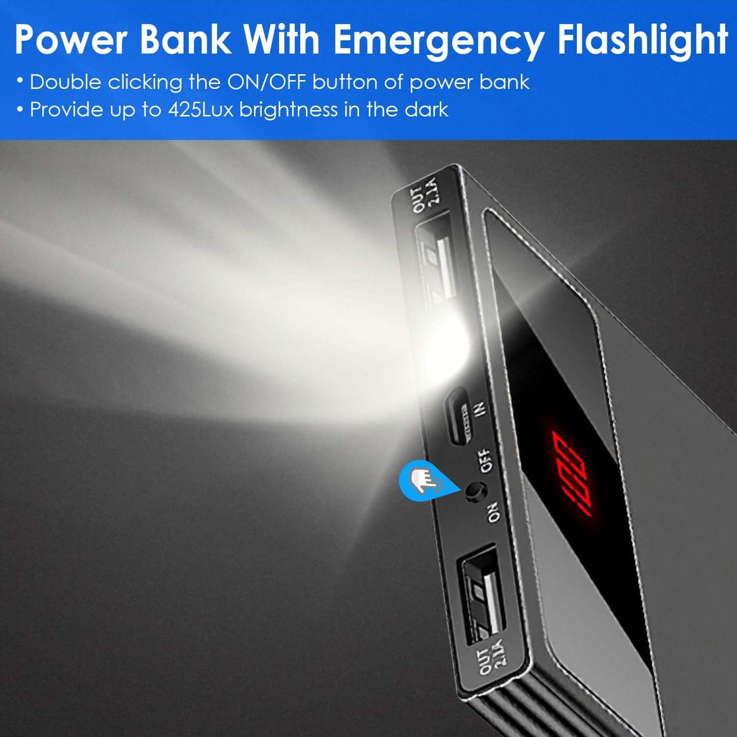 20,000mAh Power Bank Ultra-thin External Battery Pack Mobile Accessories - Tophatter Daily Deals