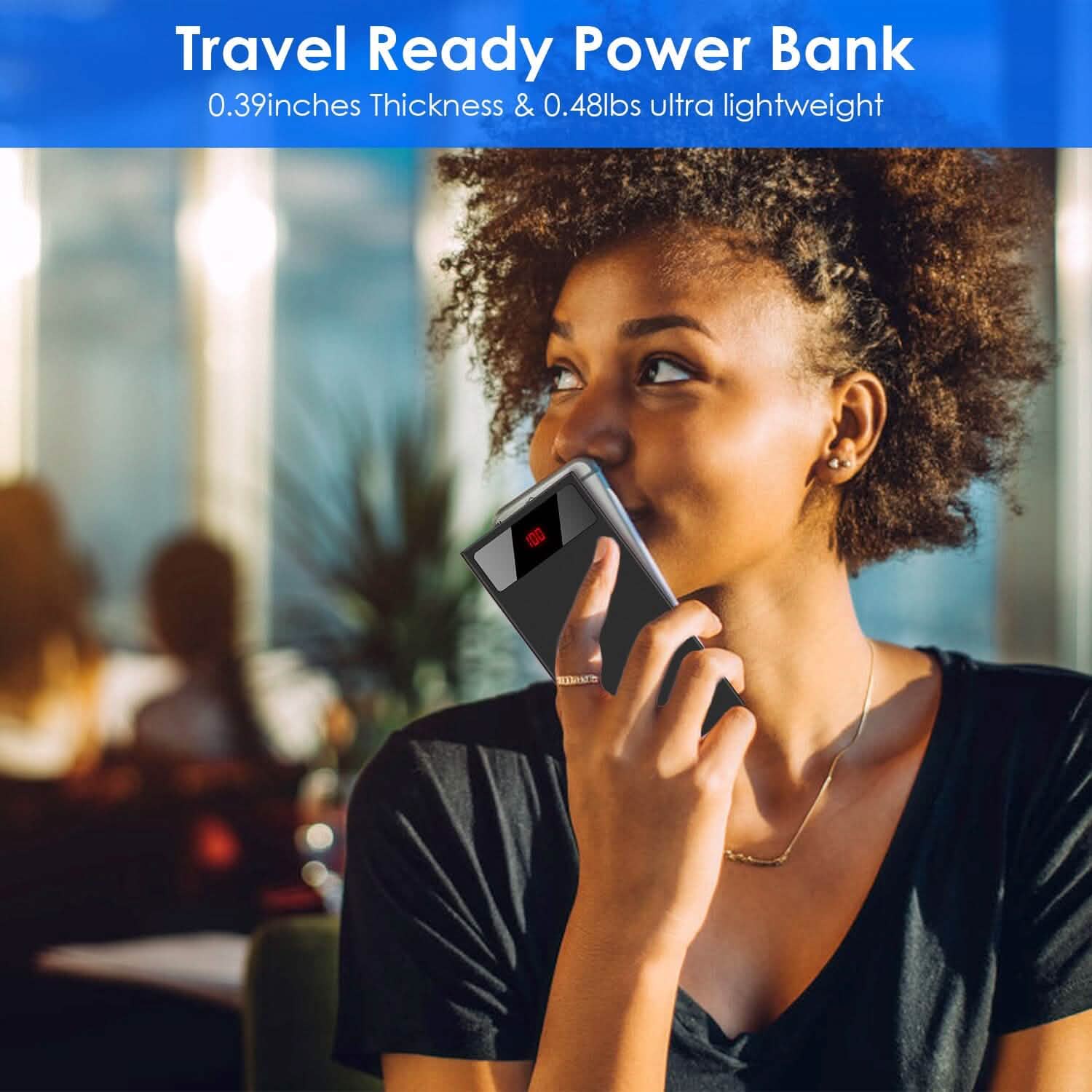 20,000mAh Power Bank Ultra-thin External Battery Pack Mobile Accessories - Tophatter Daily Deals