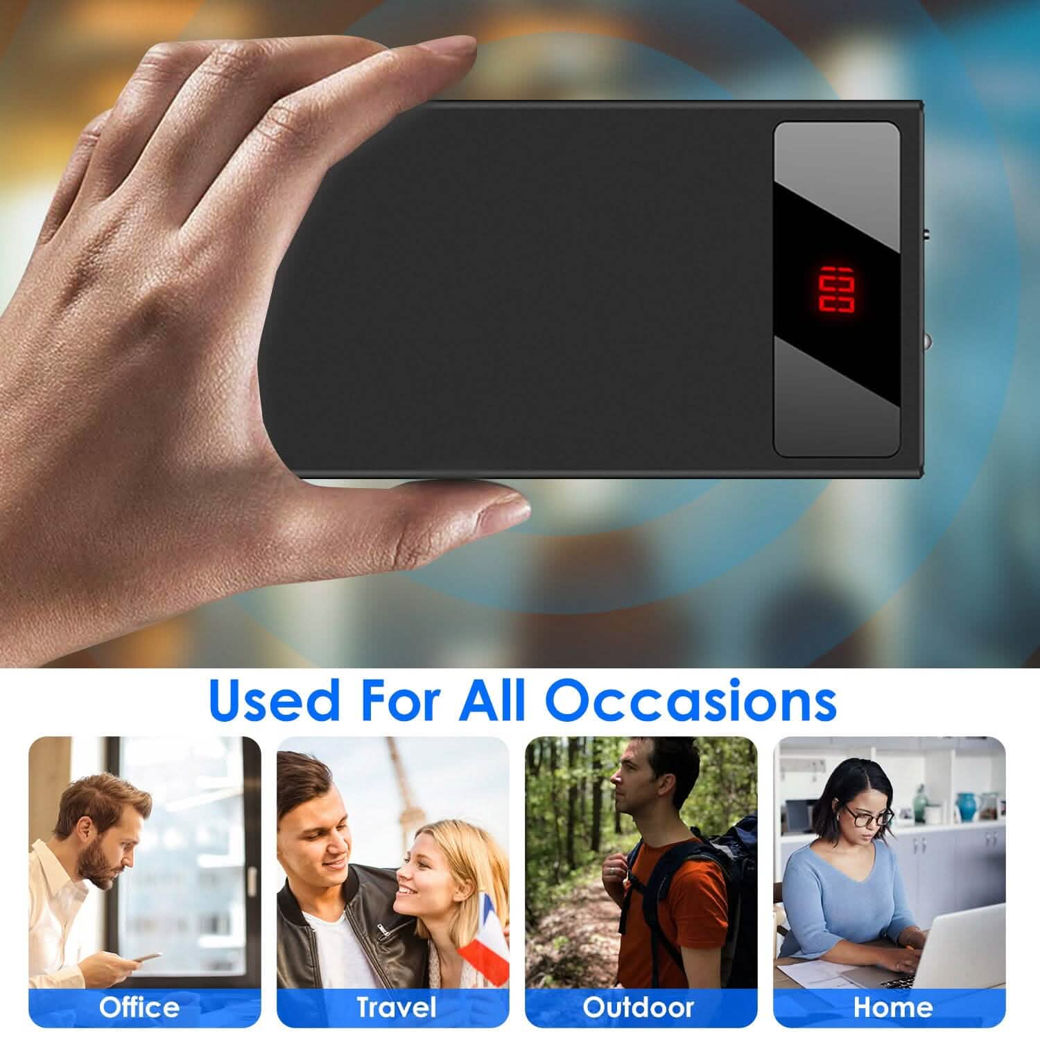 20,000mAh Power Bank Ultra-thin External Battery Pack Mobile Accessories - Tophatter Daily Deals