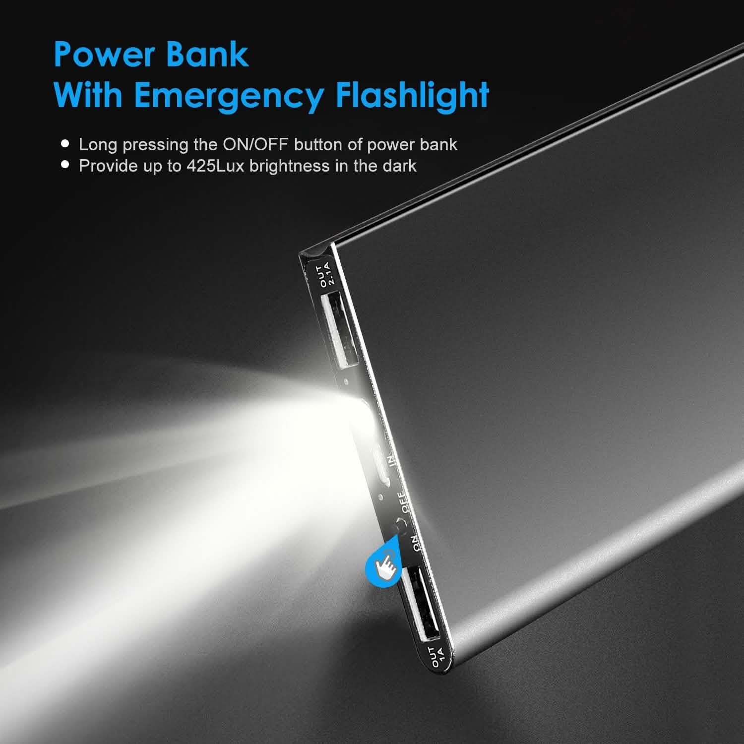 20000mAh Power Bank Ultra Thin External Battery Pack Mobile Accessories - Tophatter Daily Deals