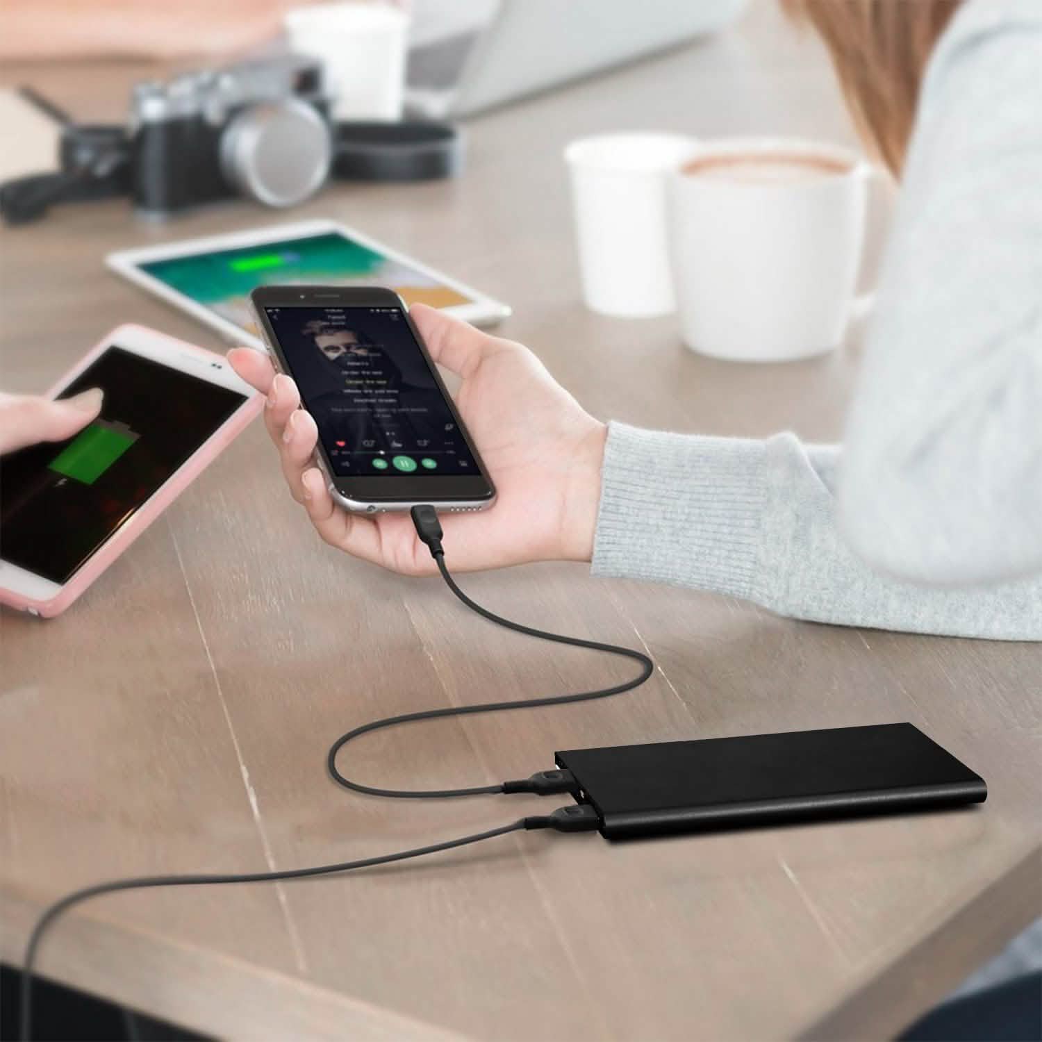 20000mAh Power Bank Ultra Thin External Battery Pack Mobile Accessories - Tophatter Daily Deals