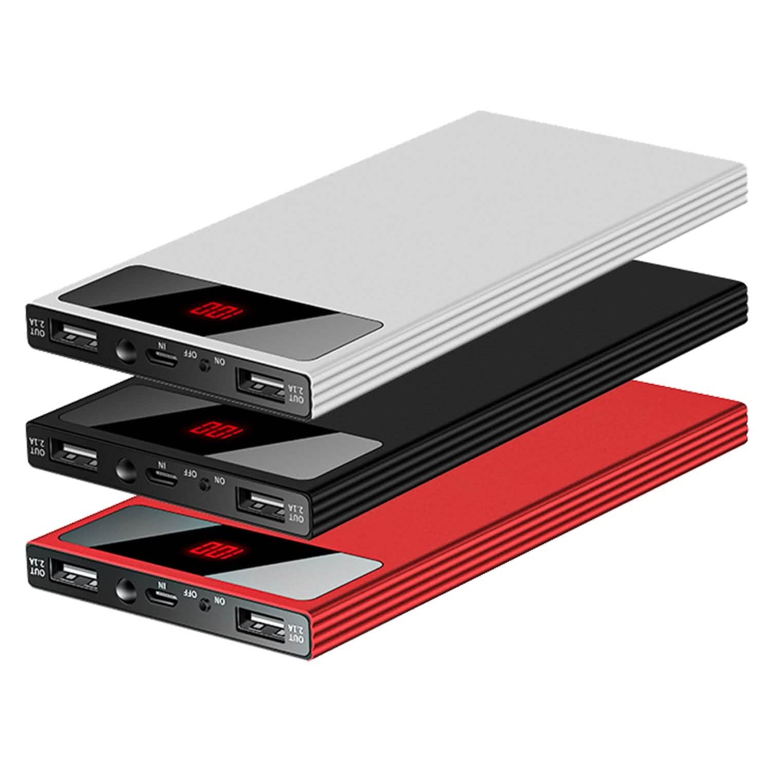 20,000mAh Power Bank Ultra-thin External Battery Pack Mobile Accessories - Tophatter Daily Deals